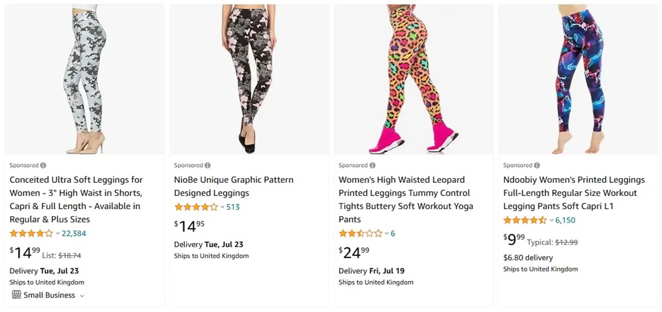 跨境選品，運(yùn)動(dòng)服品類緊身褲熱賣