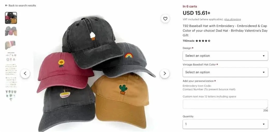 Etsy跨境平臺(tái)pod定制帽子