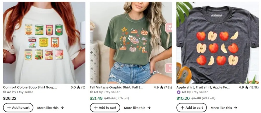 跨境選品思路，秋冬T恤設(shè)計(jì)元素推薦之秋季美食