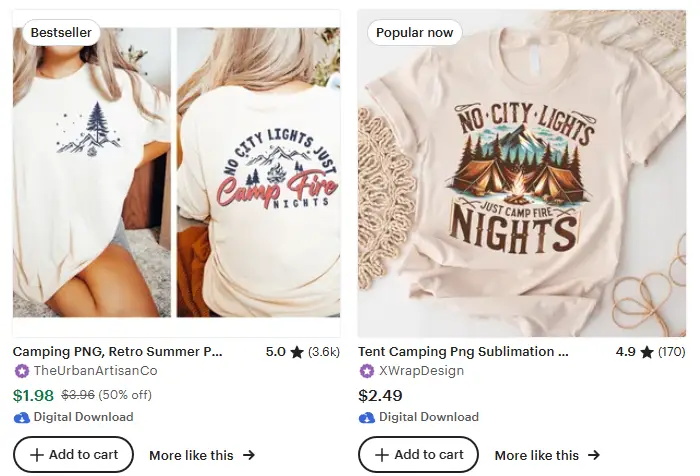 跨境選品思路，秋冬T恤設(shè)計(jì)元素推薦之秋季露營(yíng)風(fēng)景設(shè)計(jì)